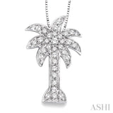 Palm Tree Diamond Fashion Pendant