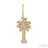 Palm Tree Diamond Fashion Earrings