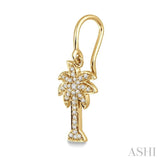 Palm Tree Diamond Fashion Earrings