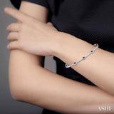 Oval Shape Gemstone & Diamond Bracelet