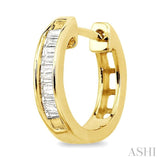 Baguette Diamond Huggie Earrings