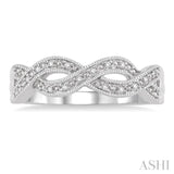 Infinity Shape Silver Diamond Fashion Ring