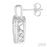 Heart Shape Silver Emotion Diamond Earrings