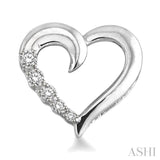 Journey Heart Shape Silver Diamond Fashion Earrings