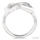 Infinity Heart Shape Silver Diamond Fashion Ring