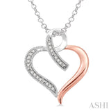 Heart Shape Silver Diamond Fashion Pendant