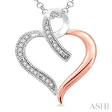 Heart Shape Silver Diamond Fashion Pendant