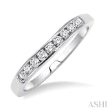Channel Set Diamond Curved Wedding Band