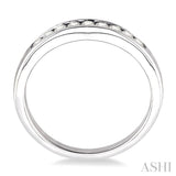 Channel Set Diamond Curved Wedding Band