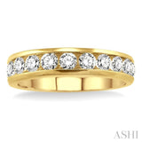 Channel Set Diamond Wedding Band