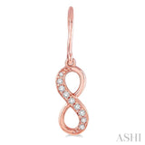Infinity Shape Diamond Earrings