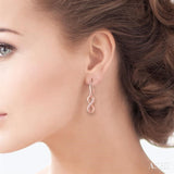 Infinity Shape Diamond Earrings
