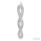 Infinity Shape Silver Diamond Fashion Earrings