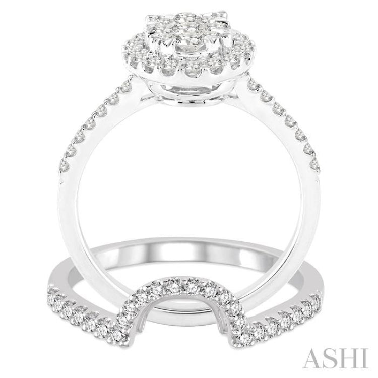 Oval Shape Lovebright Bridal Diamond Wedding Set