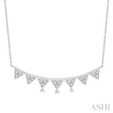 Triangle Bar Diamond Pendant