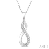 Infinity Shape Petite Diamond  Pendant