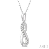 Infinity Shape Petite Diamond  Pendant