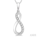 Infinity Shape Petite Diamond  Pendant