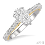 Pear Shape Lovebright Bridal Diamond Engagement Ring