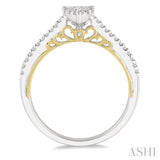 Pear Shape Lovebright Bridal Diamond Engagement Ring
