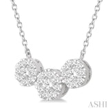 3 Stone Lovebright Essential Diamond Necklace