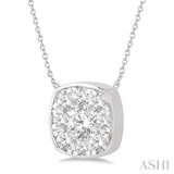 Cushion Shape Lovebright Essential Diamond Necklace