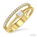 Double Row Diamond Fashion Ring