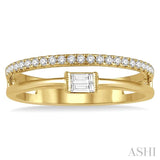 Double Row Diamond Fashion Ring