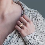 Double Row Diamond Fashion Ring