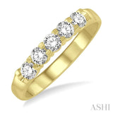 5 Stone Diamond Wedding Band