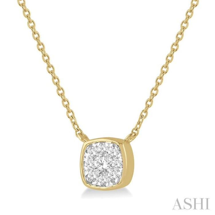 Cushion Shape Lovebright Essential Diamond Necklace