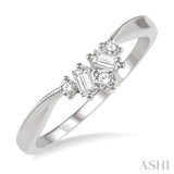 Diamond Chevron Wedding Band