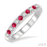 11 Stone Gemstone & Diamond Wedding Band