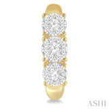 Lovebright Diamond Three Stone Earrings