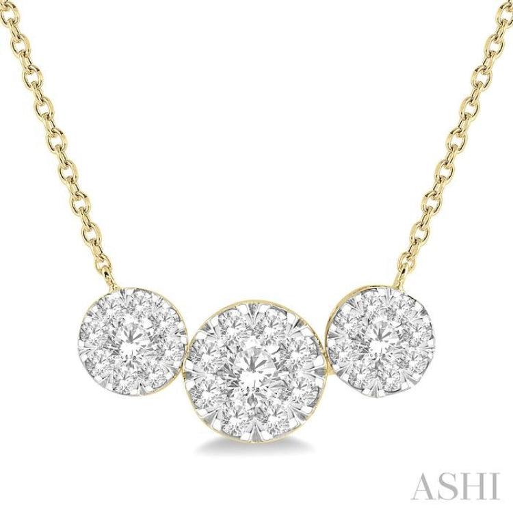 3 Stone Lovebright Essential Diamond Necklace