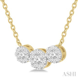 3 Stone Lovebright Essential Diamond Necklace