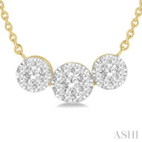 3 Stone Lovebright Essential Diamond Necklace