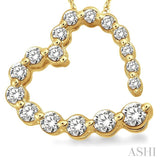 Heart Shape Journey Diamond Fashion Pendant