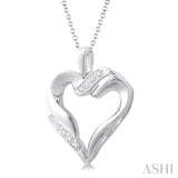 Heart Shape Silver Diamond Fashion Pendant