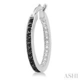 Silver Diamond Hoop Earrings