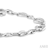 Infinity Shape Silver Diamond Bracelet