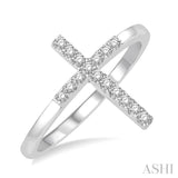 Cross Petite Diamond Ring