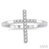 Cross Petite Diamond Ring