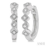 Diamond Petite Huggie Fashion Earrings