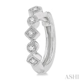 Diamond Petite Huggie Fashion Earrings
