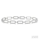 Paper Clip Diamond Bracelet