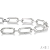 Paper Clip Diamond Bracelet