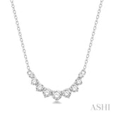 Graduated Diamond Smile Necklace