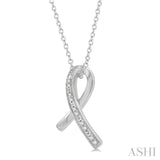 Ribbon Shape Diamond Fashion Pendant