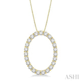 Oval Shape Diamond Pendant